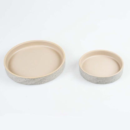 Duvoplus flacher Keramiknapf Stone Wavy Dune - DUVO