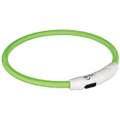 Trixie Flash Leuchtring USB Grün - M-L - Trixie