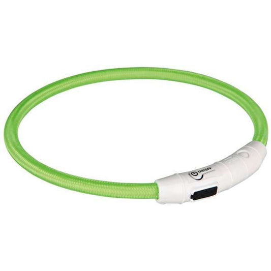 Trixie Flash Leuchtring USB Grün - M-L - Trixie
