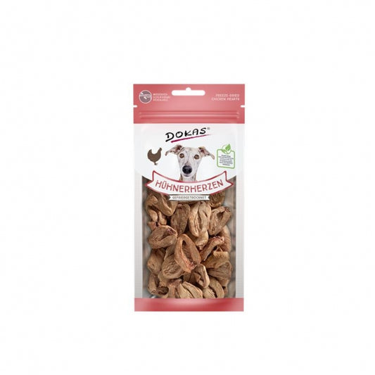 Dokas Dog Snack Hühnerherzen gefriergetrocknet 22g - Dokas