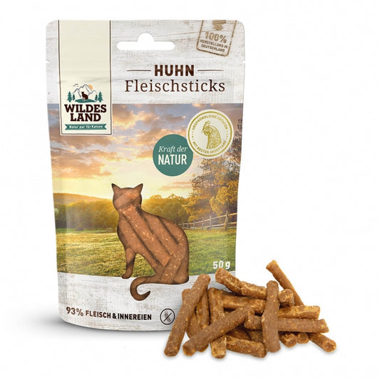 Wildes Land Cat Fleischsticks Huhn 50g - Wildes Land